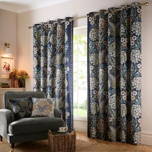 Appletree Evelina Ready Made Eyelet Curtains Navy