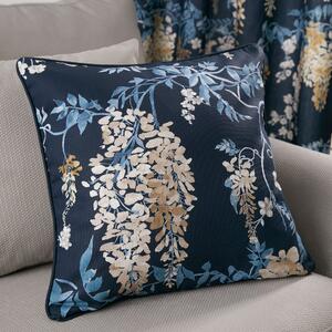 Dreams & Drapes Wisteria 43cm x 43cm Filled Cushion Navy