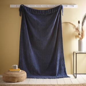 Appletree Chenille Soft Touch 130cm x 180cm Throw Navy