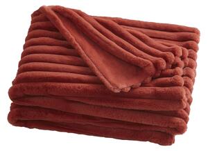 Appletree Morritz Faux Fur 130cm x 180cm Bedspread Terracotta