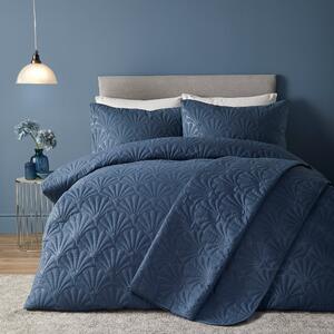 Serene Cavali Super Soft Duvet Cover Bedding Set Dark Blue or Denim Blue