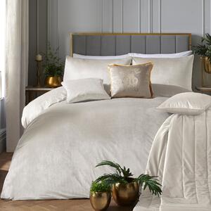 Laurence Llewelyn-Bowen Montrose Velvet Duvet Cover Bedding Set Ivory