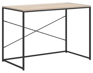 Computer Desk Black and Oak 110x60x70 cm Engineered Wood