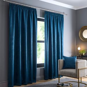 Fusion Galaxy Dimout Ready Made Curtains Dark Teal