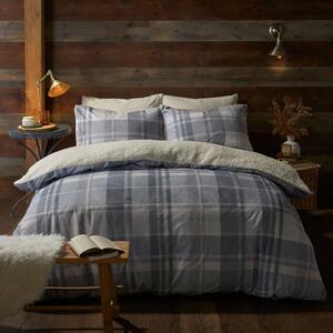 Fusion Mulford Check Duvet Cover Bedding Set Grey