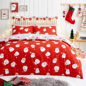 Fusion Happy Santa Duvet Cover Bedding Set Red