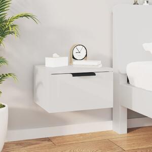 Wall-mounted Bedside Cabinet High Gloss White 34x30x20 cm