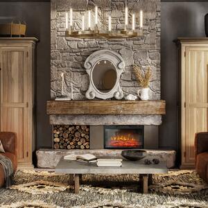 ElectricSun Electric Fireplace Insert 23 inch, Electric Log Burner, with Sound Effect, W59xH44cm