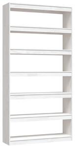 Book Cabinet/Room Divider White 100x30x200 cm Solid Pinewood