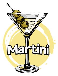 Photography Martini glass with olives. Hand drawn, Vera Orlova