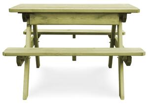 Children's Picnic Table with Benches 90x90x58 cm Impregnated Pinewood