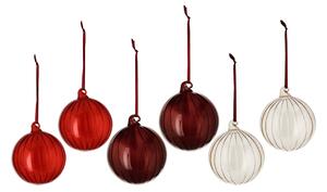 Scandi Living Clarity Christmas bauble Ø8 cm 6-pack Red