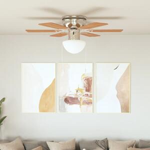Ornate Ceiling Fan with Light 82 cm Light Brown