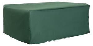 Outsunny 600D Garden Furniture Cover Outdoor Garden Rattan Furniture Protection Oxford Set Cover Waterproof Anti-UV Green 205x145x70cm Aosom UK