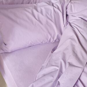 Piglet Lavender Washed Cotton Percale Fitted Sheet Size King