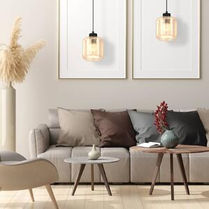 Eko-Light Sombra pendant light, amber, 1-bulb