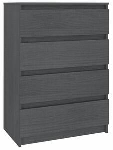 Side Cabinet Grey 60x36x84 cm Solid Pinewood