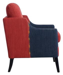 Regal Chair Turkish Perde, Red & Blue, Chair, Blue/Red - Andrew Martin Wool