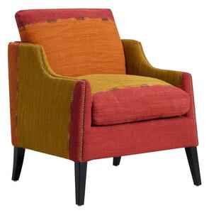 Regal Chair Turkish Perde, Red & Green, Chair, Green/Red - Andrew Martin Wool