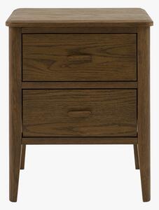 Alma 2 Drawer Bedside Table in Walnut