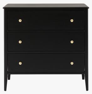 Ardena 3 Drawer Chest of Drawers in Black