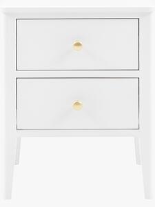 Ardena 2 Drawer Bedside Table in White