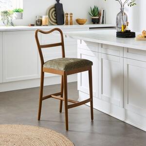 Bestie Counter Height Barstool, Olive Chenille