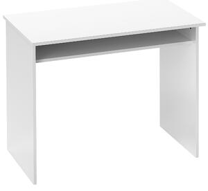 HOMCOM Writing Desk, Computer Table, Small Writing Desk with Storage Shelf, High Gloss, Modern Home Office Desk, White Aosom UK