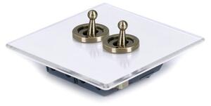 2 Gang 2 Way Clear Light Switch