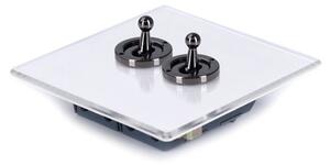 2 Gang 2 Way Clear Light Switch