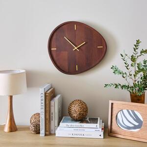 Mango Wood Organic Shaped Wall Clock