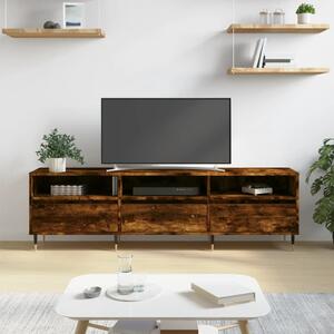 TV Cabinet Smoked Oak 150x30x44.5 cm Engineered Wood