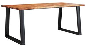 Dining Table with Live Edge 180x90x75 cm Solid Wood Acacia