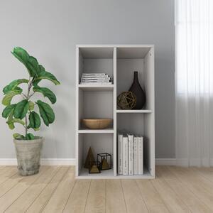 Book Cabinet/Sideboard High Gloss White 50x25x80 cm Engineered Wood