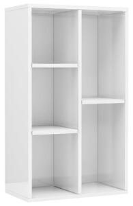 Book Cabinet/Sideboard High Gloss White 50x25x80 cm Engineered Wood