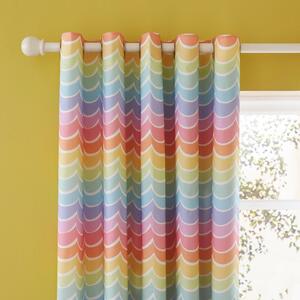 Rainbow Scallop Blackout Eyelet Curtains