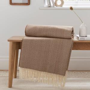 Foxton Herringbone Throw Blanket 130x180cm
