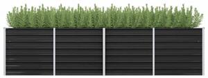 Garden Raised Bed Anthracite 320x80x77 cm Galvanised Steel