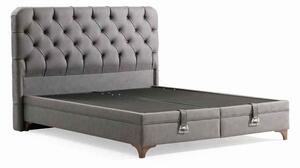 Kormis Fabric Ottoman Storage Small Double Bed in Grey