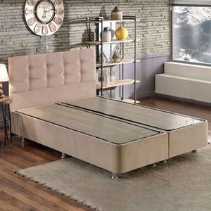 Myzel Fabric Ottoman Storage King Size Bed in Light Brown