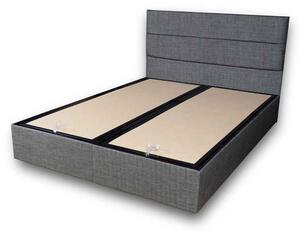 Lrelan Fabric Ottoman Storage King Size Bed in Grey