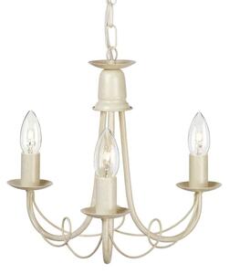 Elstead MN3 IV/GLD Minster 3 Light Ceiling Chandelier In Ivory/Gold - Fitting Only
