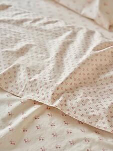 Dusty Pink Martha Floral Cotton Flat Sheet | King | Piglet in Bed