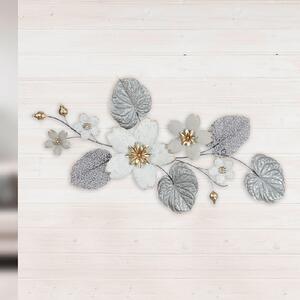 Cheam Metal Cherry blossom Wall Art In Silver And Grey