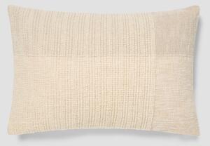 Cream & Oatmeal Soft Cross Weave Wool Rectangle Cushion Cover | 40x60cm | Piglet in Bed