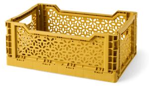 Foldable box medium - Polypropylene. 35 x 25 x 15 cm. - Curry - Søstrene Grene