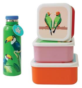 Emily Brooks 600ml Water Bottle and Set of 3 Nested Snack Pots