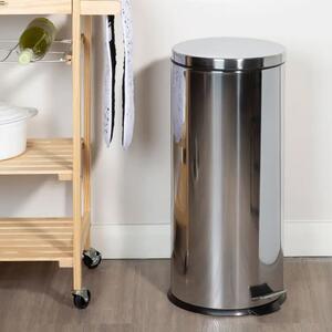 Parker Stainless Steel 30 Litre Pedal Bin In Silver