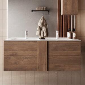Jining 120cm Wooden Wall Hung Vanity Unit In Mercure