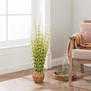 Artificial Zebra Grass in Woven Pot